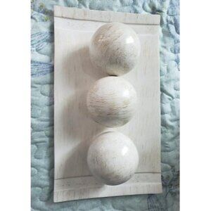 New Rustic Luxe Home Decor -Decorative Tray and Orb Set -Centerpiece Table Decor